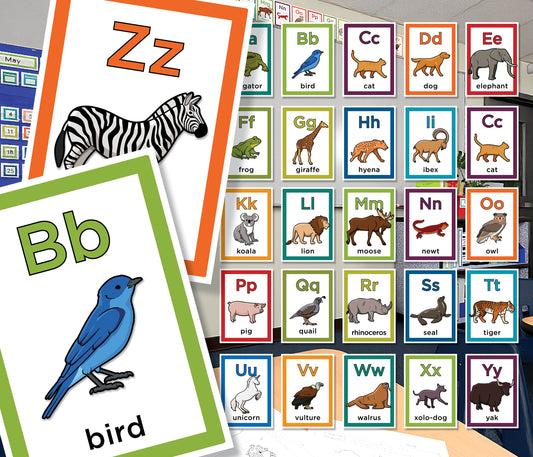 Alphabet Posters | Mid-Mod Colors | Printable Classroom Decor