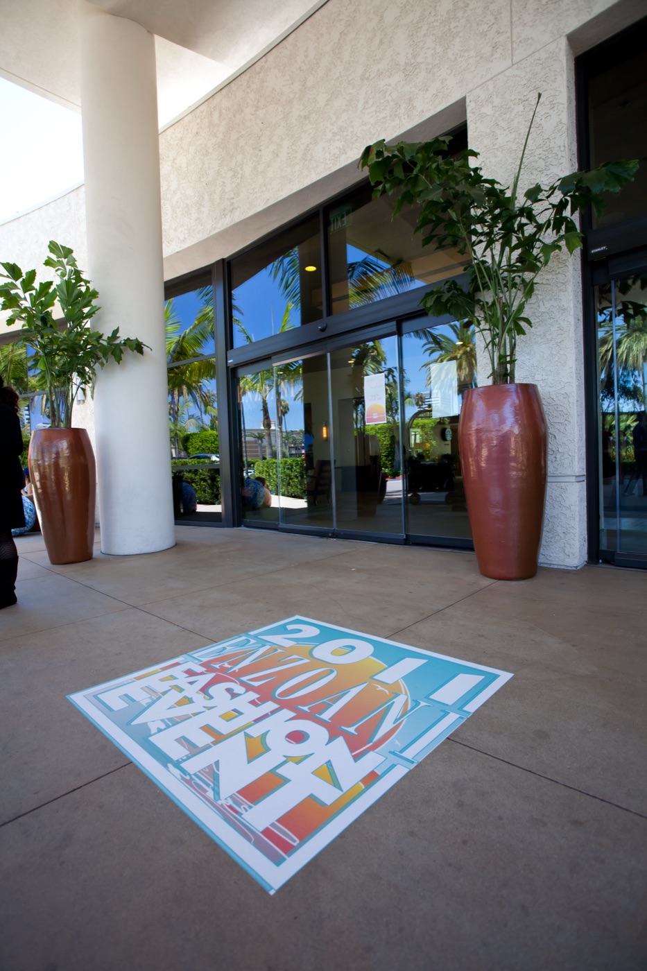 2011 Coastal Pop floor graphic at the hotel entrance