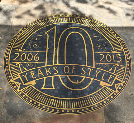 2015 Enzoani anniversary floor graphic