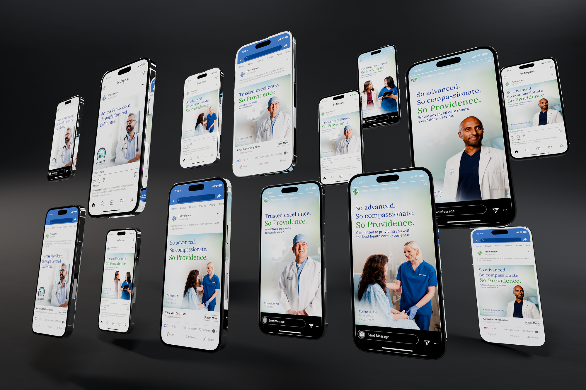 Providence social campaign across mobile devices