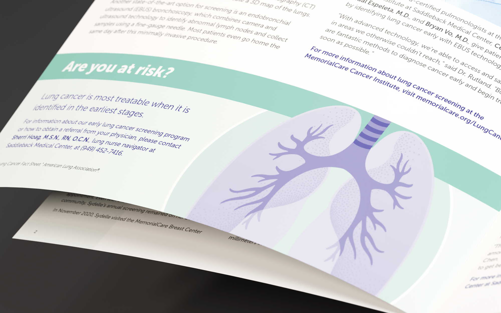 MemorialCare CareConnection lung health editorial spread