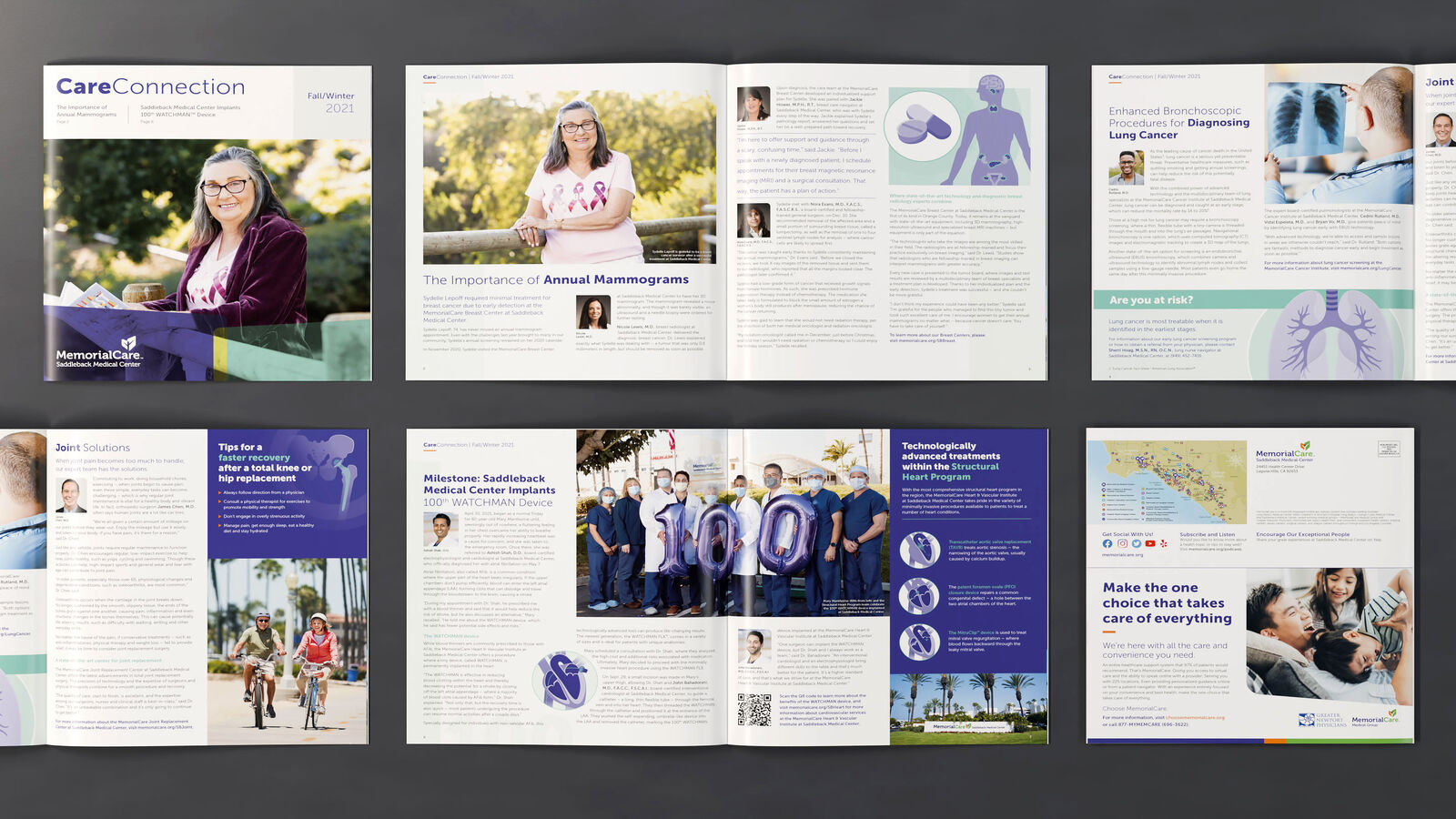 MemorialCare CareConnection seasonal editorial system