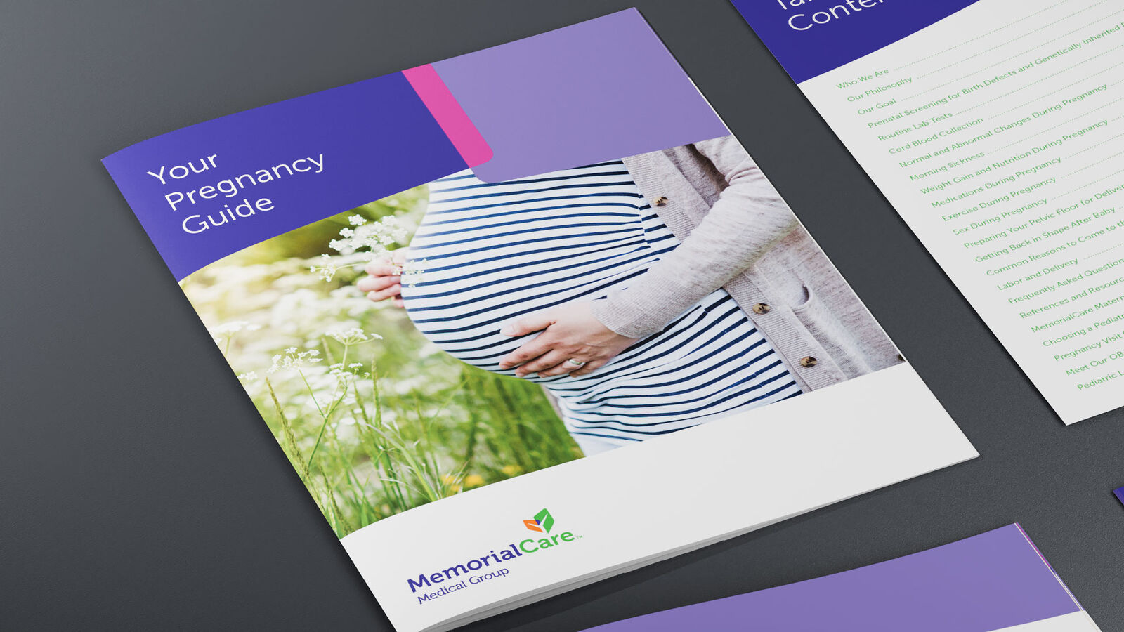 Pregnancy guide editorial feature spread