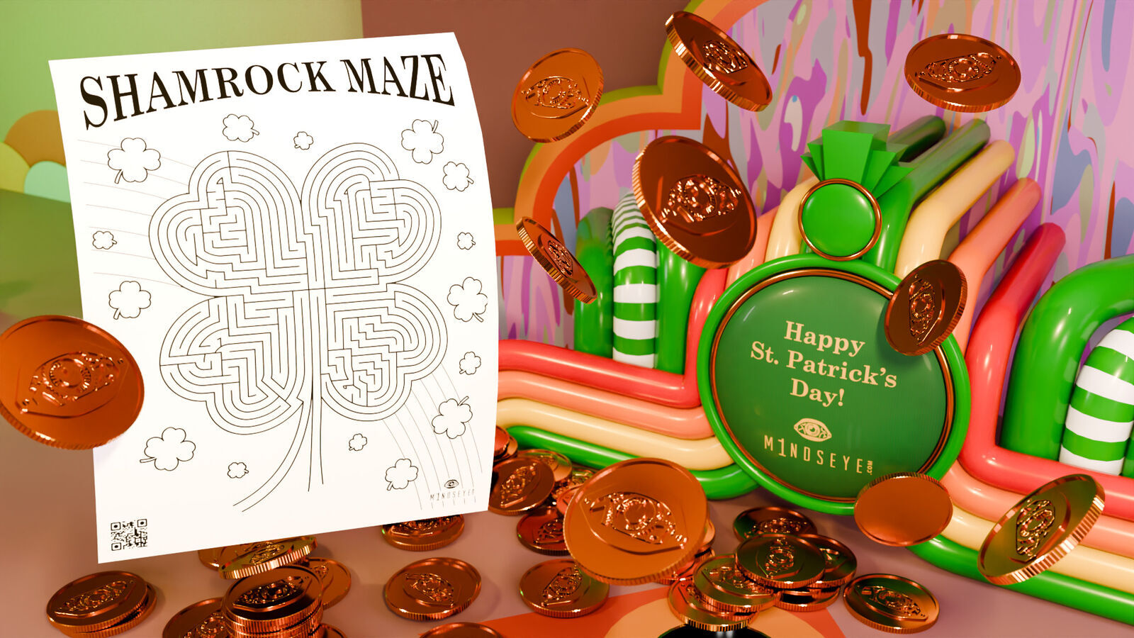 St. Patrick's Day Shamrock Maze