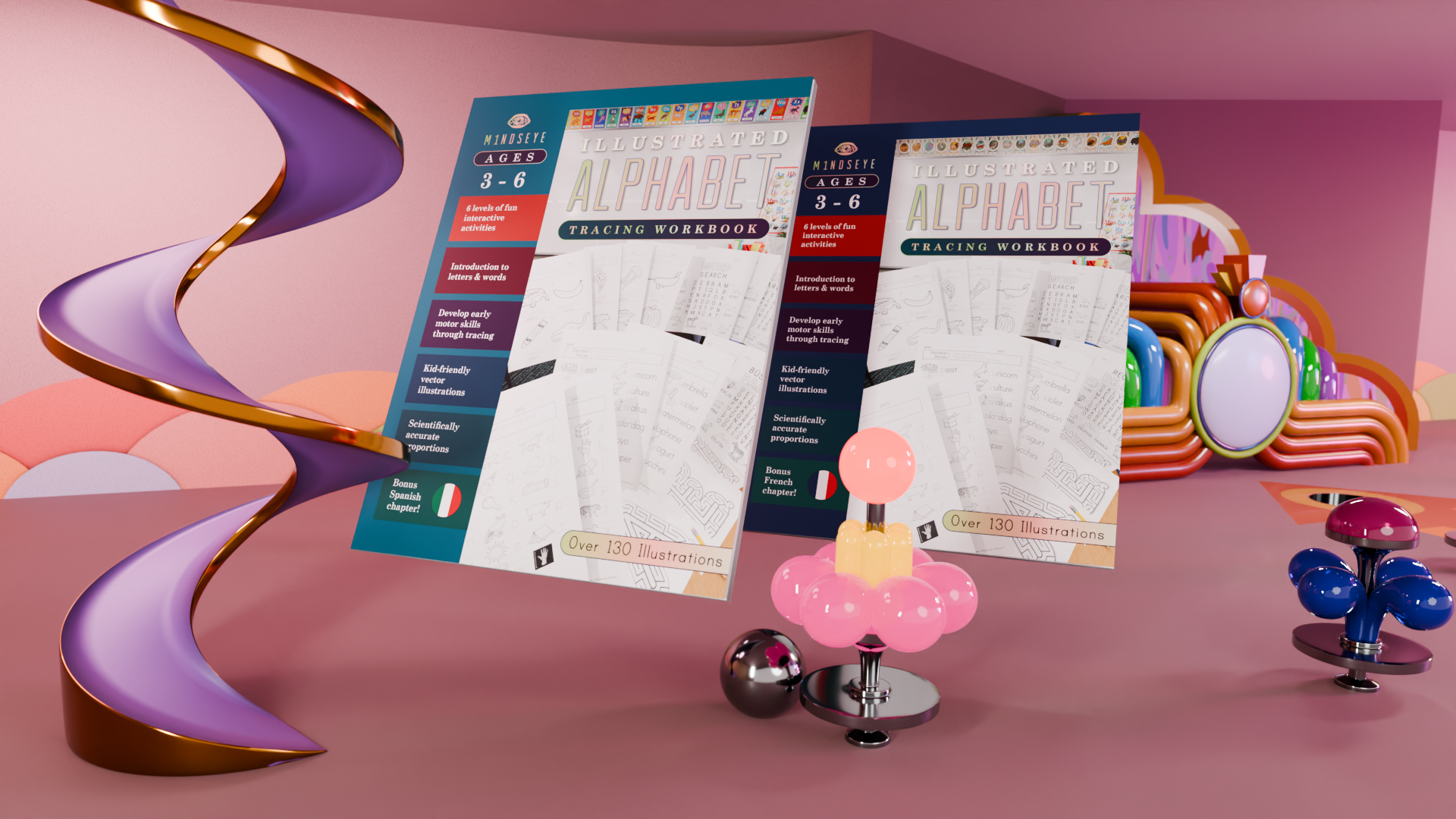 M1ndseye educational workbook with introduction to French