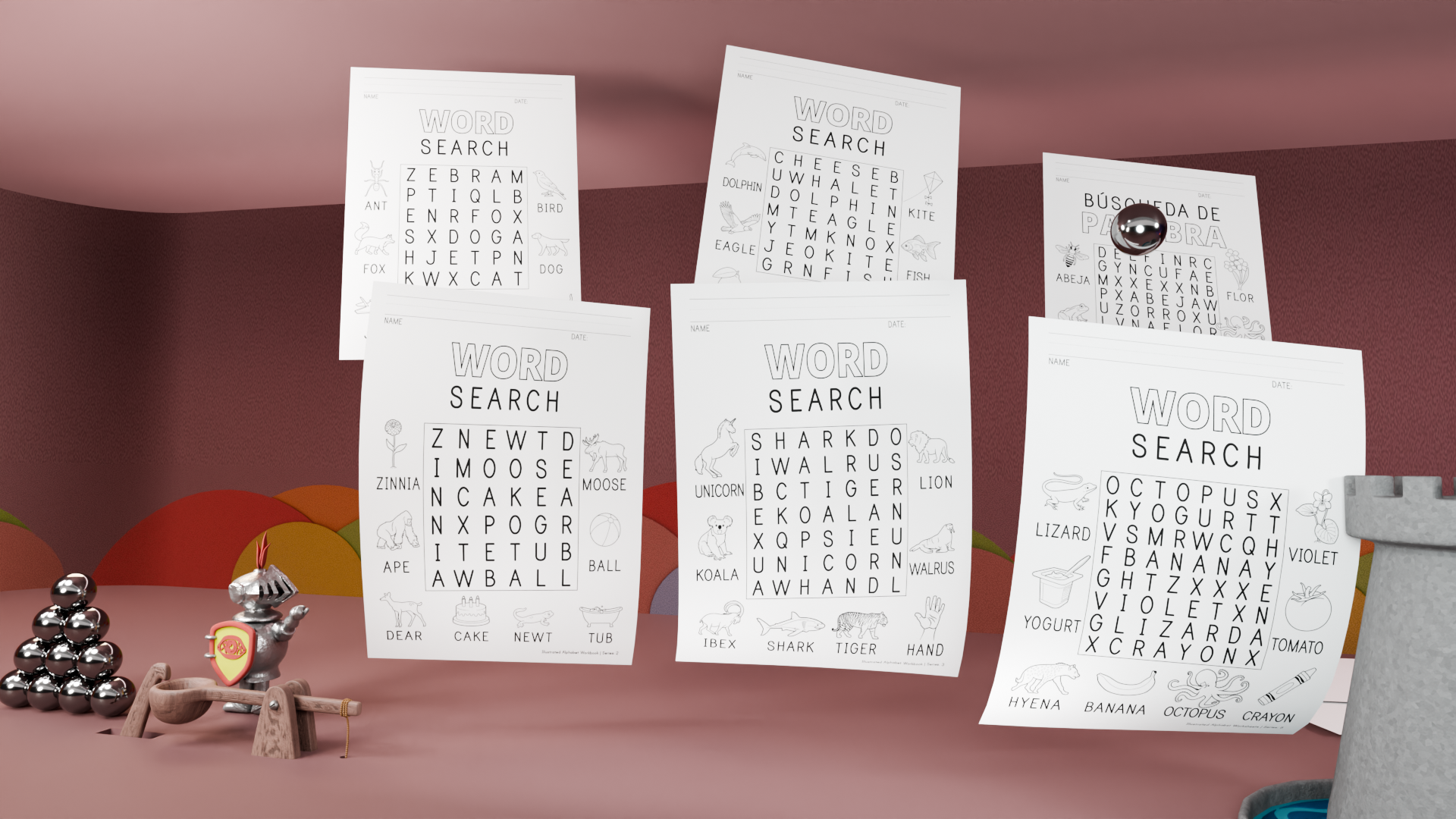 Word search educational activity