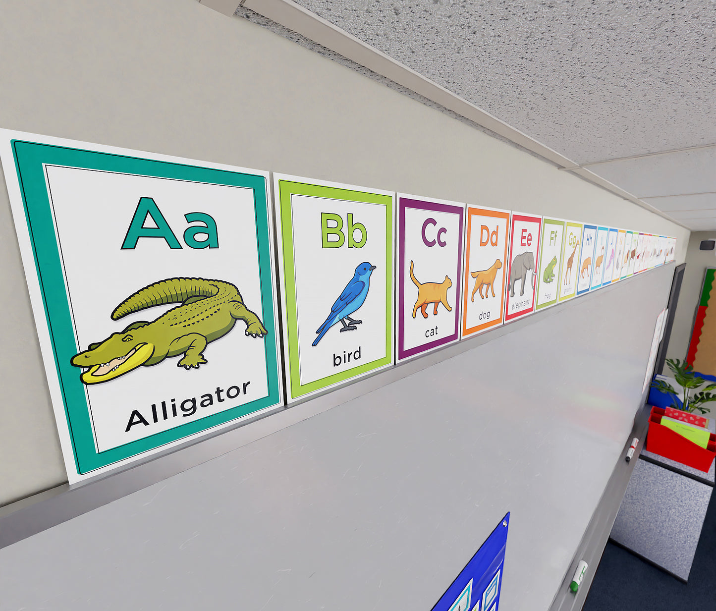 Alphabet Posters | Mid-Mod Colors | Printable Classroom Decor