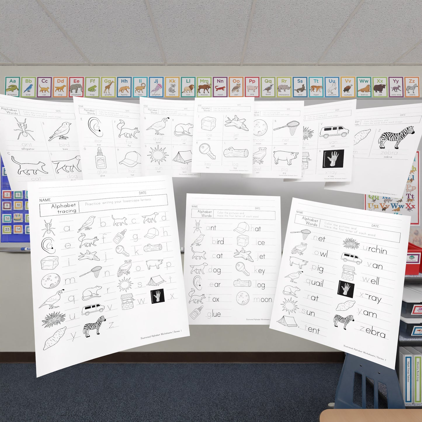 Printable Alphabet Tracing Worksheets: Series 1